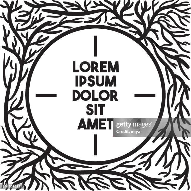 botanical design frame / vector illustration - vintage botanical illustration eucalyptus stock illustrations