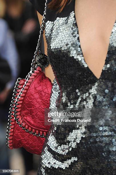 Tasha de Vasconcelos arrives for the Stella McCartney Ready to Wear Spring/Summer 2011 show during Paris Fashion Week at Opera Garnier on October 4,...