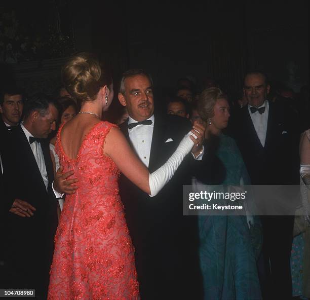 Princess Grace and Prince Rainier of Monaco at Le Bal de Petits Lits Blancs held at Powerscourt in Enniskerry, County Wicklow, Ireland in July 1965.