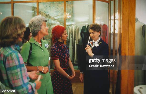 Queen Silvia of Sweden during her visit to Moscow, Russia in June 1978.