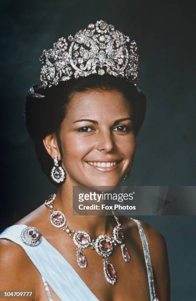 Queen Silvia of Sweden on October 08, 1976.
