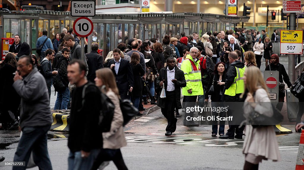 The London Underground Grinds To A Halt As RMT Workers Hold A 24 Hour Strike