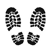 Footprint human silhouette – stock vector