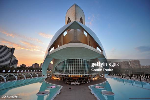 city of arts and sciences in valencia - art culture and entertainment imagens e fotografias de stock