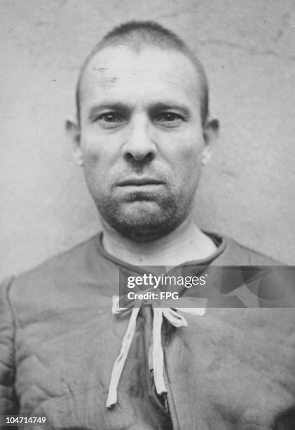 Peter Weingartner , a guard at the Bergen-Belsen concentration camp, Germany, circa 1945. Charged with war crimes and crimes against humanity,...