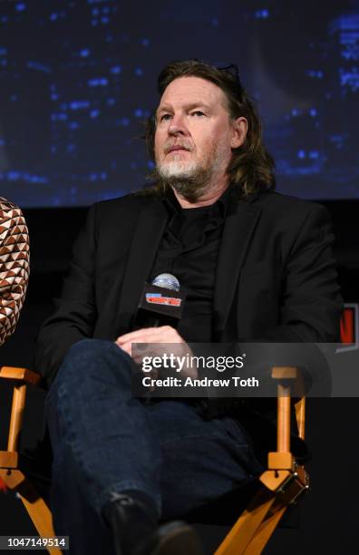 Donal Logue speaks onstage at the Gotham Special Video Presentation and Q&A during New York Comic Con in The Hulu Theater at Madison Square Garden on...