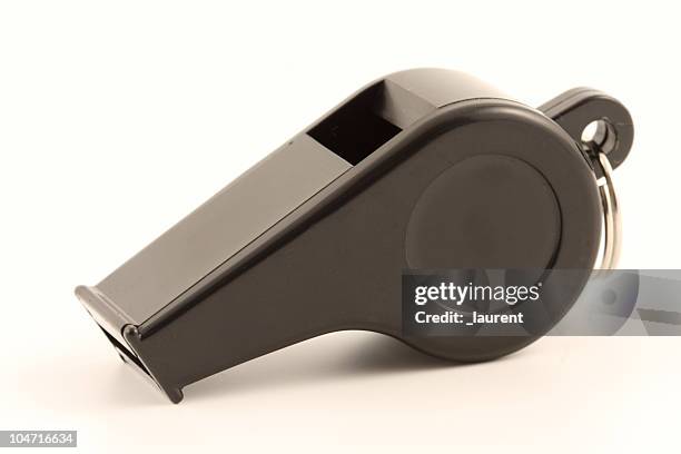 black whistle - referee isolated stock pictures, royalty-free photos & images