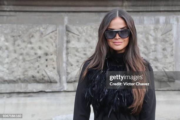 Marisol Gonzalez attends the Benito Santos fashion show at Mercedes Benz Fashion Week Mexico at Angel De La Independencia on October 7, 2018 in...