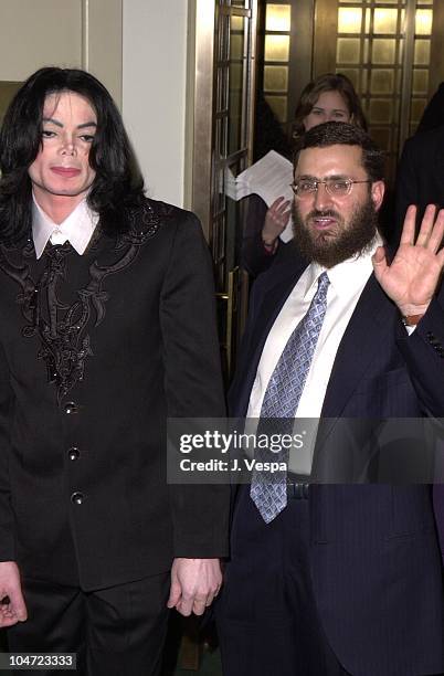 Michael Jackson & Rabbi Shmuley Boteach during Heal The Kids Benefit At Carnegie Hall, 2001 at Carnegie Hall in New York, New York, United States.