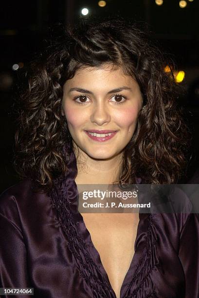 Audrey Tautou during "Amelie" Los Angeles Premiere at Academy of Motion Picture Arts and Sciences in Beverly Hills, California, United States.