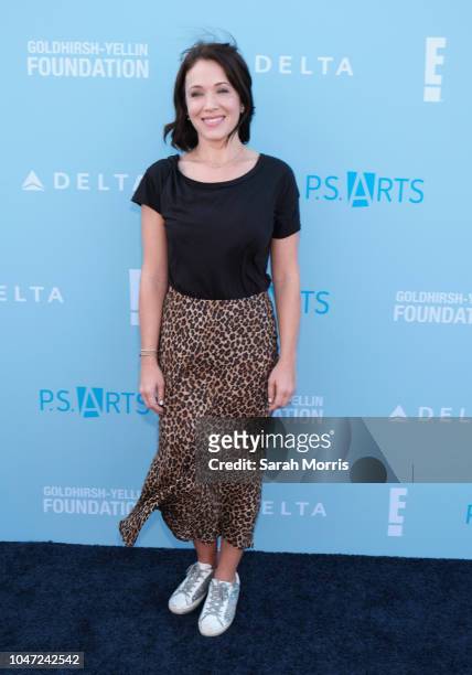 Actress Marla Sokoloff attends P.S. Arts Express Yourself 2018 at Barker Hangar on October 7, 2018 in Santa Monica, California.