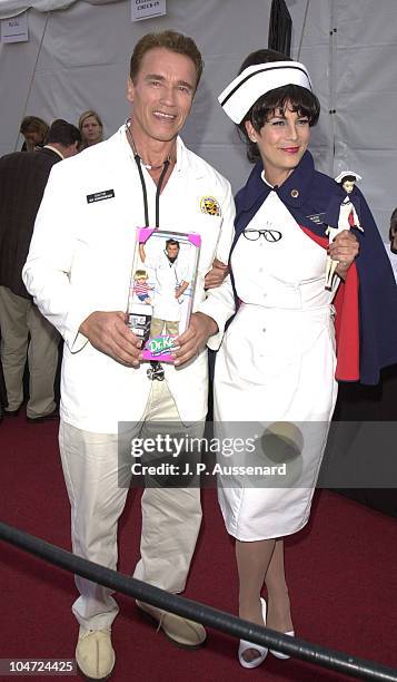 Arnold Schwarzenegger & Jamie Lee Curtis during 8th Annual Dream Halloween to Benefit Children Affected by Aids Foundation at Santa Monica Airport in...