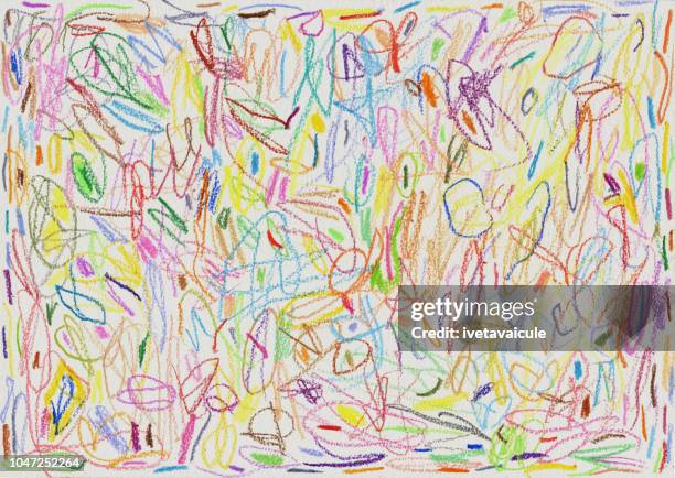 crayon drawing colourful background pattern - crayon drawing stock illustrations