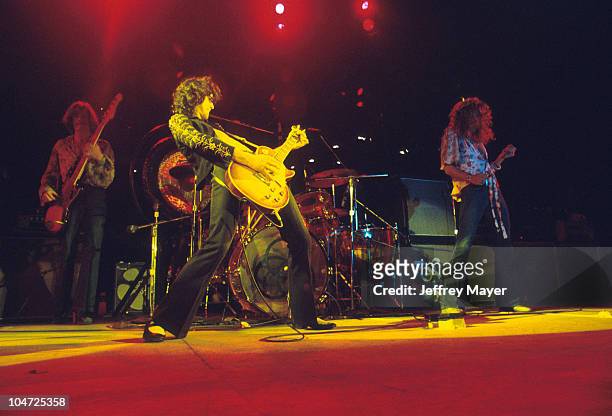 John Paul Jones, Jimmy Page and Robert Plant of Led Zeppelin