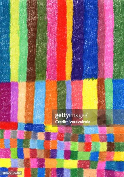 crayon drawing colourful background pattern - crayon background stock illustrations