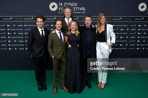 Zurich Film Festival director Karl Spoerri, Tom Schilling, Saskia Rosendahl, Sebastian Koch, Zurich Film Festival director Nadja Schildknecht and...