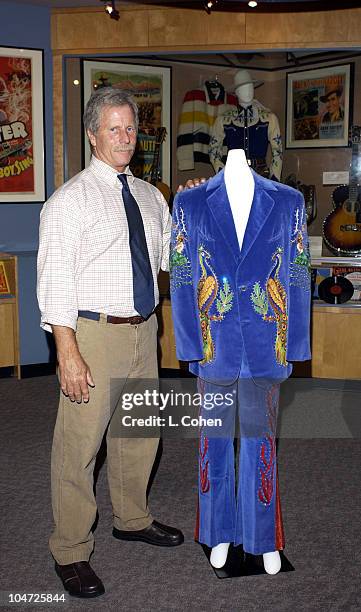 Rock and Roll Hall of Famer Chris Hillman of The Byrds donates one of the original "Nudie" suits he wore during his Flying Burrito Brothers days to...