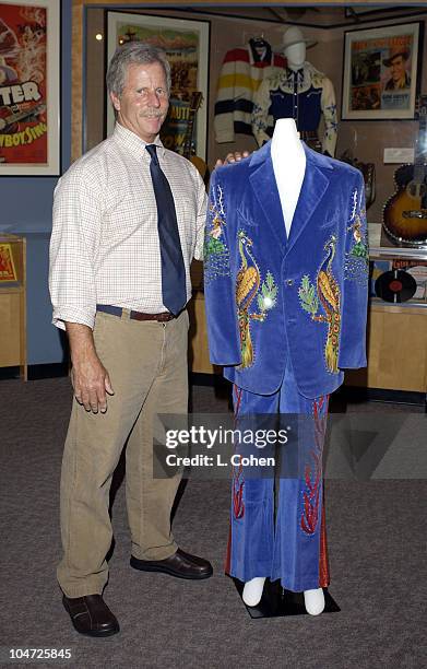 Rock and Roll Hall of Famer Chris Hillman of The Byrds donates one of the original "Nudie" suits he wore during his Flying Burrito Brothers days to...