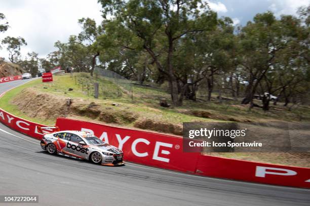 Scott Pye / Warren Luff in the Mobil 1 Boost Mobile Racing Holden Commodore down through Forest Elbow at the Supercheap Auto Bathurst 1000 V8...