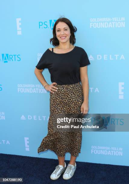 Actress Marla Sokoloff attends the P.S. Arts Express Yourself 2018 at Barker Hangar on October 7, 2018 in Santa Monica, California.