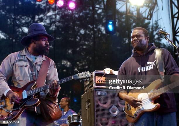 Cody ChesnuTT and Black Thought of The Roots during 99x Presents The Big Rock -Week One at Stone Mountain Park in Stone Mountain, Georgia, United...