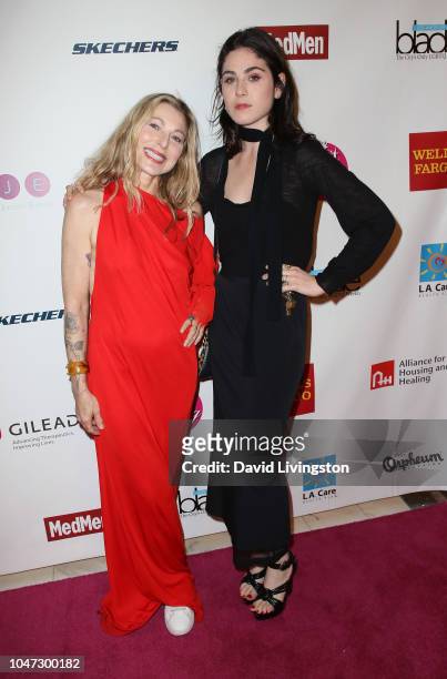 Tatum O'Neal and daughter Emily McEnroe attend the Best in Drag show benefiting Aid for AIDS at the Orpheum Theatre on October 7, 2018 in Los...