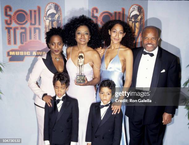 Rhonda Ross, Diana Ross, Tracee Ross, Berry Gordy, Ross Arne Naess and Evan Naess