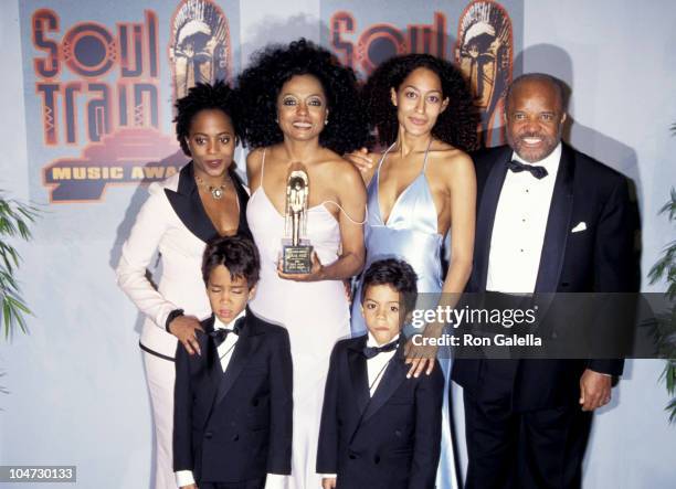 Rhonda Ross, Diana Ross, Tracee Ross, Berry Gordy, Ross Arne Naess and Evan Naess