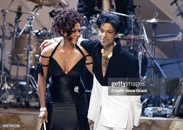 Sheila E. And Prince during The 36th Annual NAACP Image Awards - Show at Dorothy Chandler Pavillion in Los Angeles, California, United States.