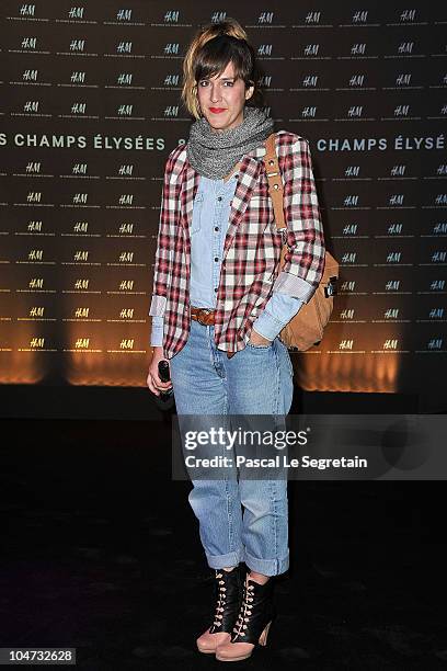 Daphne Burki attends the H&M Champs Elysees Designed by Jean Nouvel flagship opening during Paris Fashion Week Spring/ Summer 2011 on October 4, 2010...