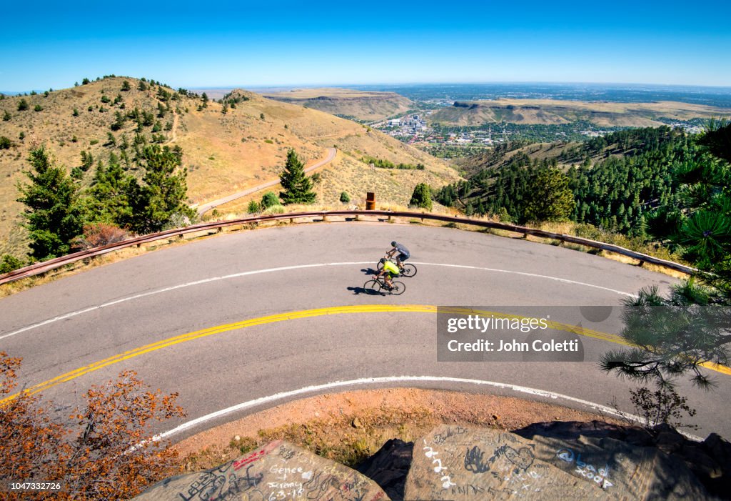 Larit Loop Bicyclists The Lariat Loop Lookout Mountain West Of Denver Colorado ...