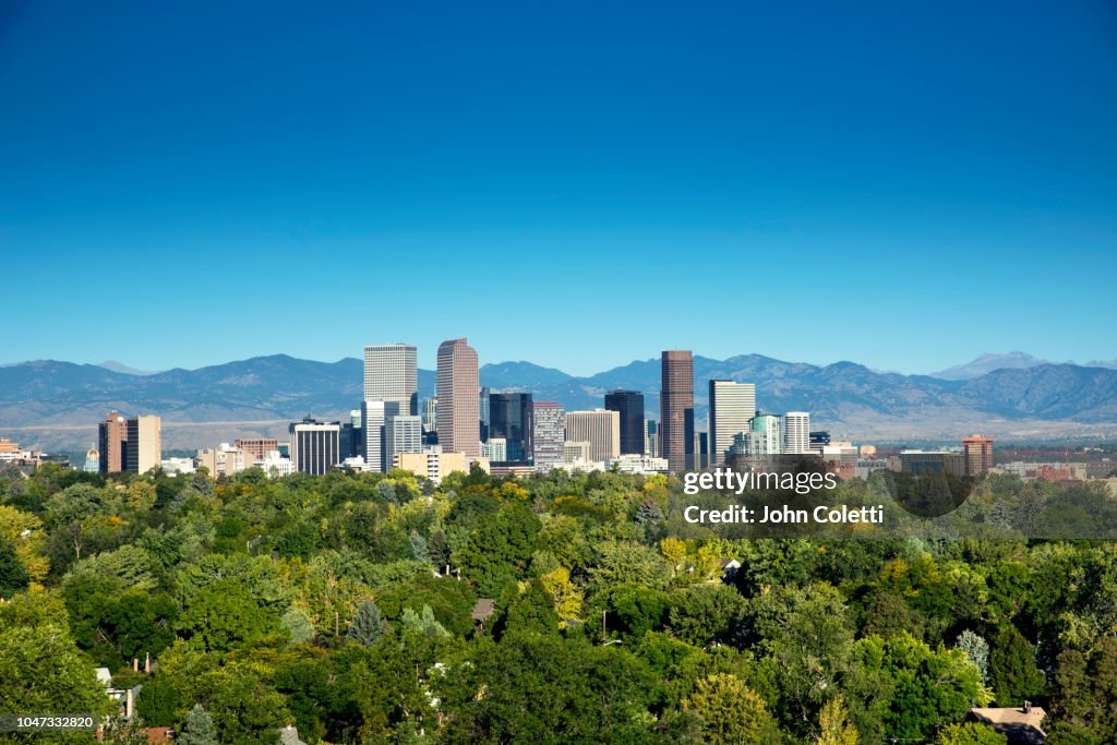 Skyline, Neighborhoods, Front Range, Rocky Mountains, Denver, Colorado