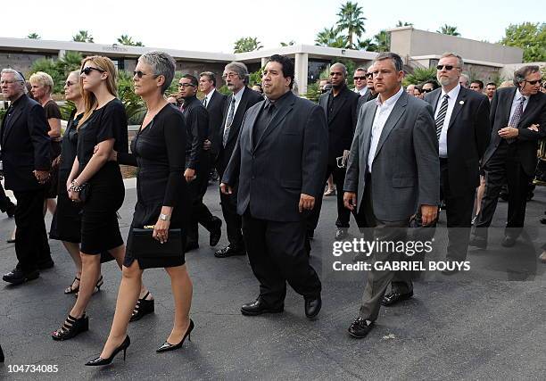 Actress Jamie Lee Curtis attends the funeral of her father Hollywood legend Tony Curtis at the Palm Mortuary and Cemetery, Green Valley in Las Vegas...