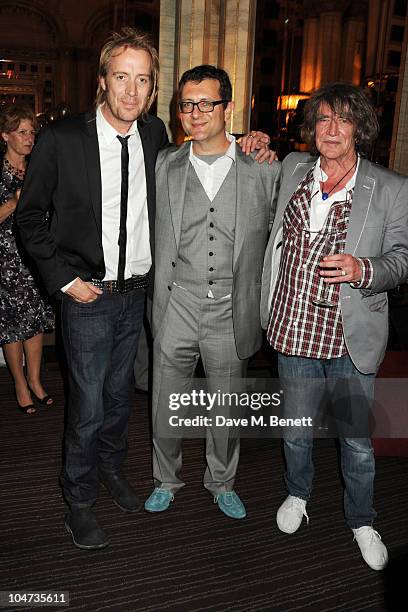 Rhys Ifans, director Bernard Rose, and Howard Marks attend an after party for the London premiere of Mr. Nice on October 4, 2010 in London, England.