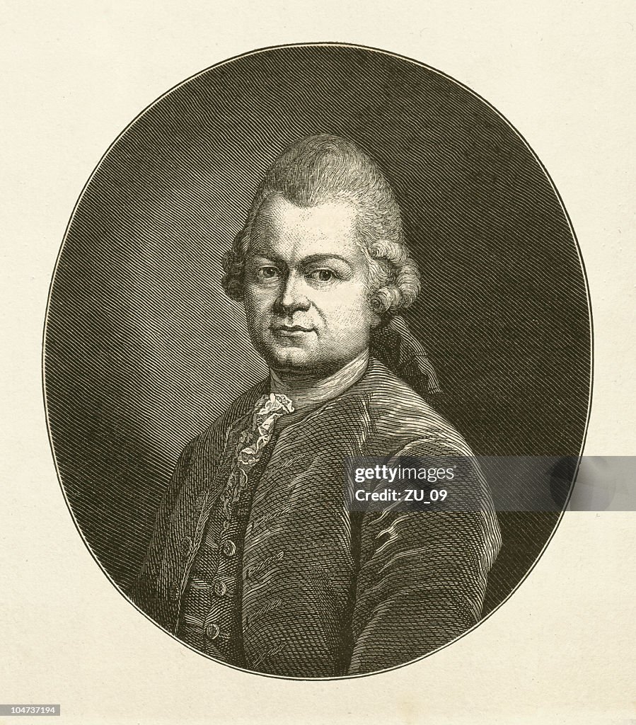 Lessing Bilder Gotthold Ephraim Lessing Wood Engraving Published In 1879 High-Res ...