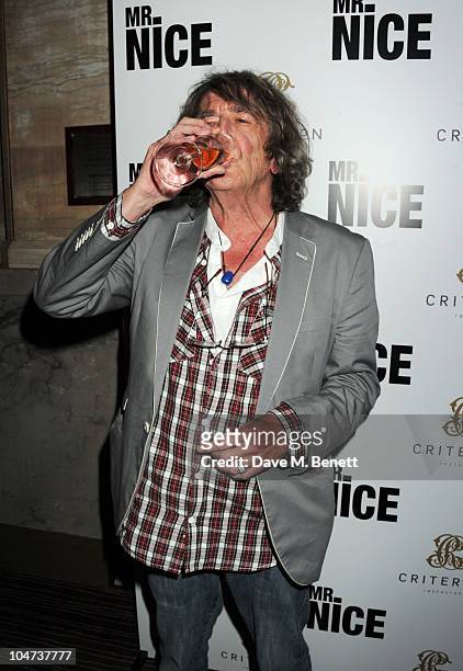 Howard Marks attends an after party for the London premiere of Mr. Nice on October 4, 2010 in London, England.
