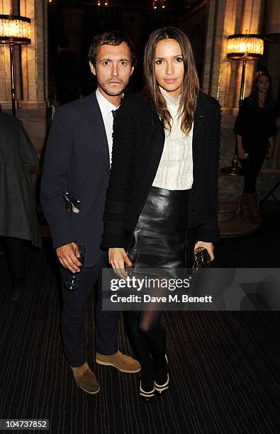 Dan MacMillan and Sasha Volkova attend an after party for the London premiere of Mr. Nice on October 4, 2010 in London, England.