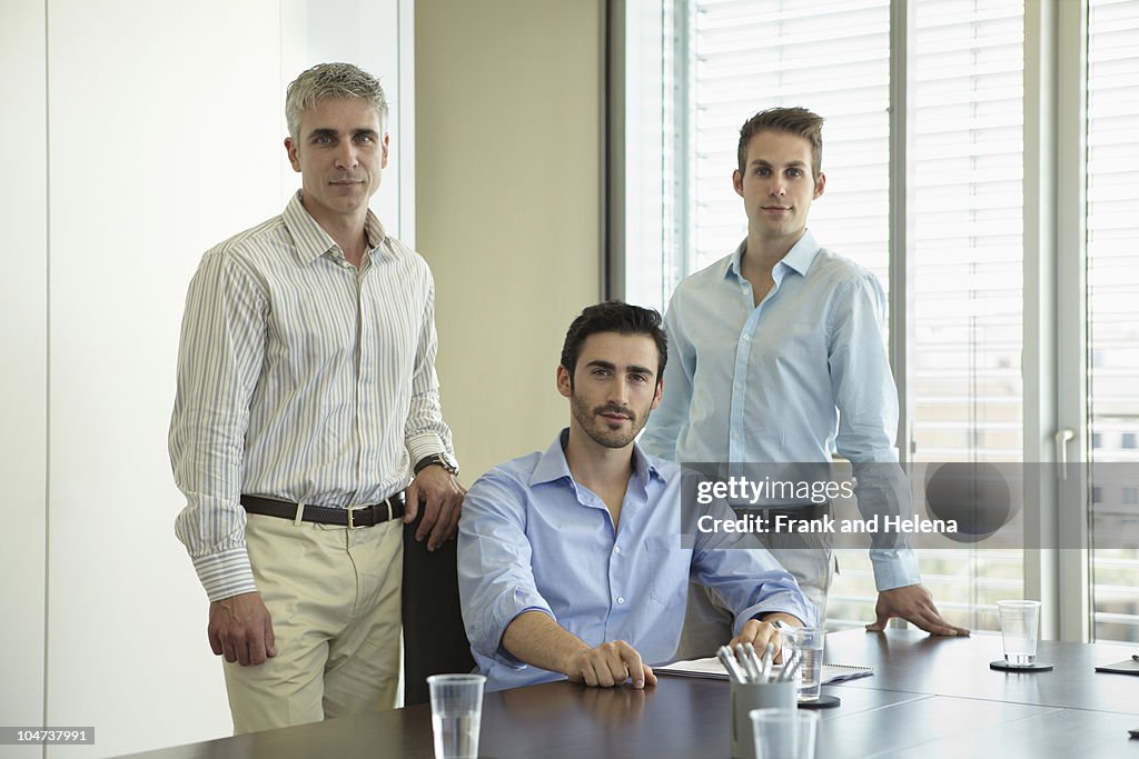 Portrait of three business men