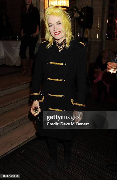 Pam Hogg attends an after party for the London premiere of Mr. Nice on October 4, 2010 in London, England.