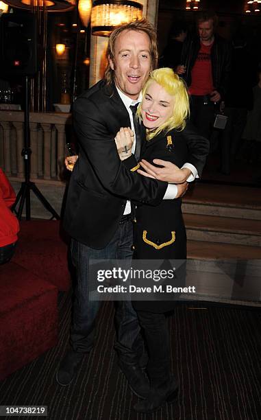 Rhys Ifans and Pam Hogg attend an after party for the London premiere of Mr. Nice on October 4, 2010 in London, England.