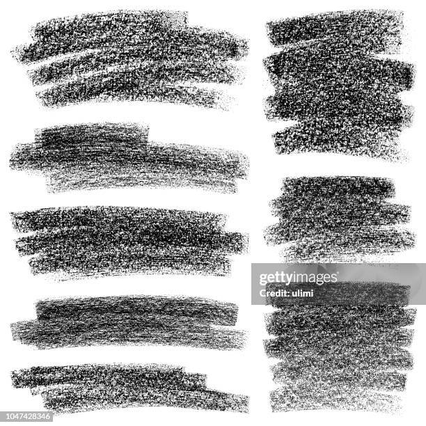 chalk strokes, grunge backgrounds, vector design elements - crayon box stock illustrations