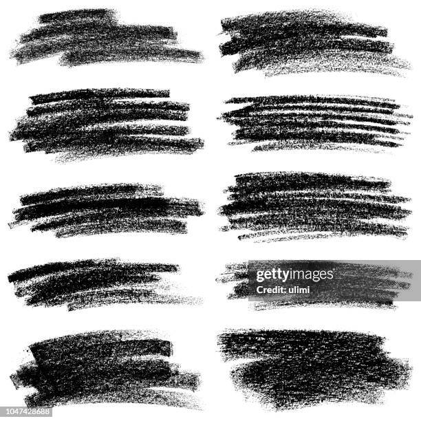 ilustrações de stock, clip art, desenhos animados e ícones de texture crayon and chalk strokes - desenho a lápis de cera