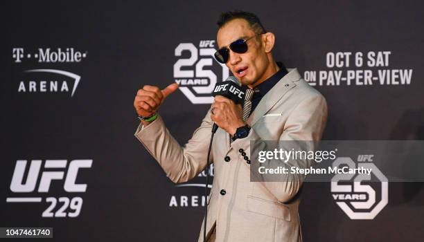 Las Vegas , United States - 6 October 2018; Tony Ferguson during the post fight press conference following his UFC lightweight victory over Anthony...