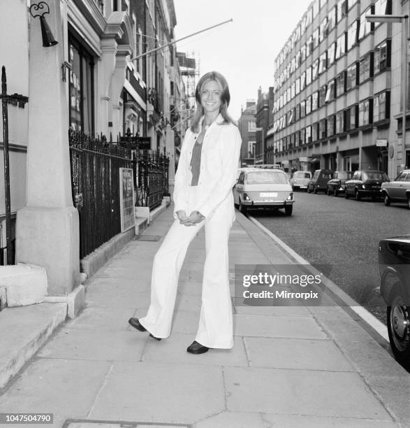 Olivia Newton-John, English-Australian singer, songwriter and actress, pictured in Savile Row, Mayfair London, Tuesday 22nd August 1972.