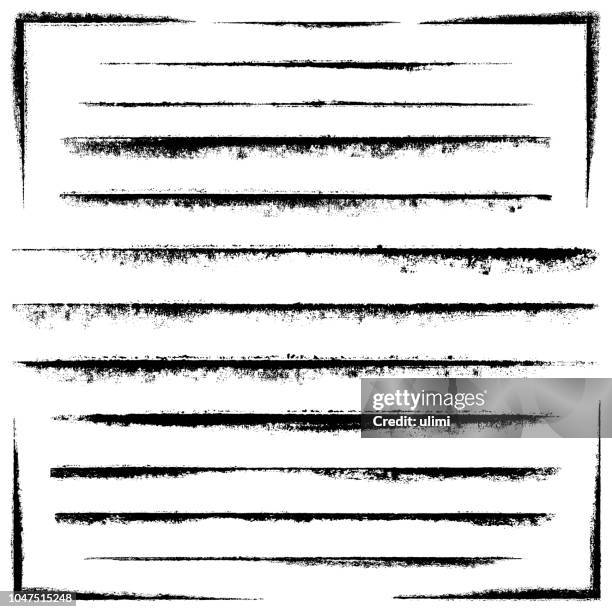 ilustrações de stock, clip art, desenhos animados e ícones de grunge edges and corners - desenho a lápis de cera
