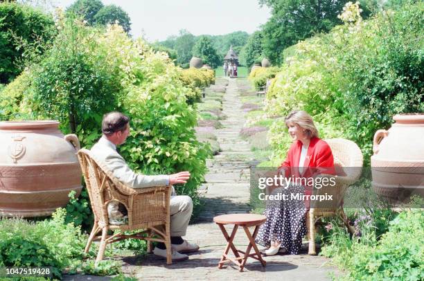 Prince Charles, is interviewed by members of the welsh press, regrading the upcoming 25th anniversary of his Investiture of the Prince of Wales ,...