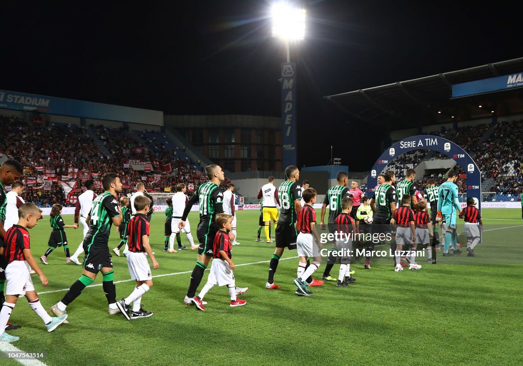 US Sassuolo v AC Milan - Serie A