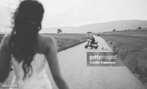 lets go somewhere just you and me - runaway groom stock pictures, royalty-free photos & images