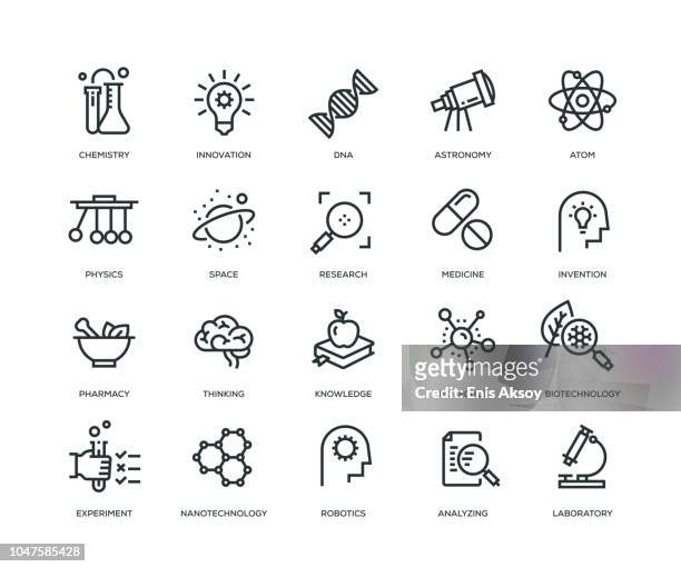 ilustraciones, imágenes clip art, dibujos animados e iconos de stock de serie de iconos de la ciencia - chemical