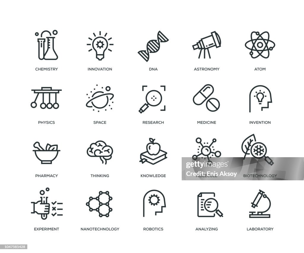 Science Icons - Line Series